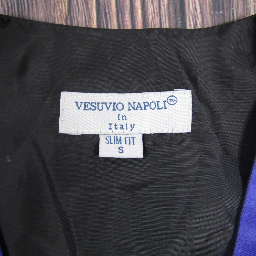 Suit Vest Vesuvio Napoli Mens Small Blue Belted Tuxedo Waistcoat Wedding - Picture 2 of 7